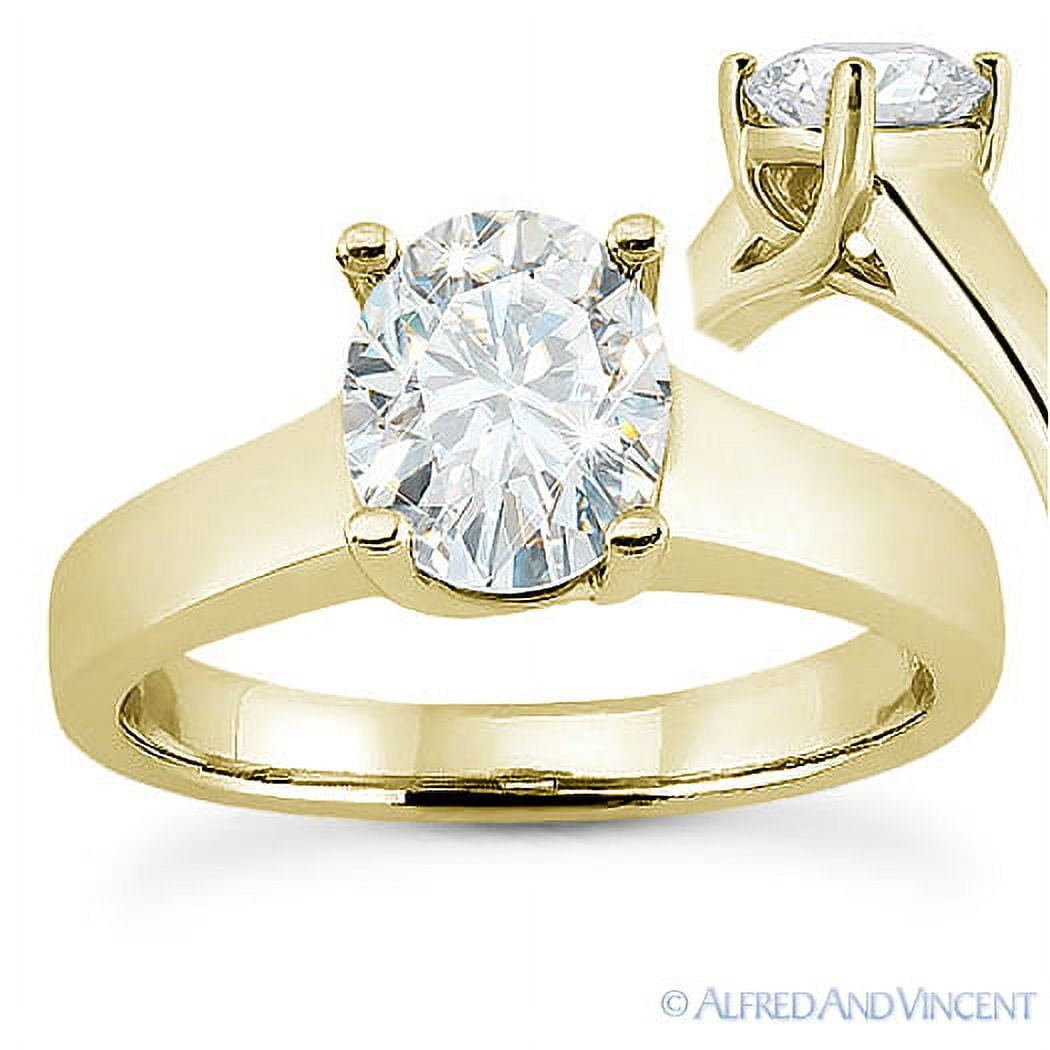 Oval Cut Charles & Colvard Forever Brilliant Trellis Solitaire ...