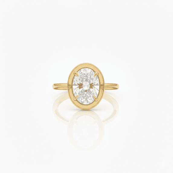 Oval Stackable Rings Oval Cut Diamond Solitaire Ring, Stackable Band Ring, Wedding Ring ...