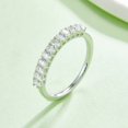 thumbnail image 1 of Oval Cut Half Full Eternity Wedding Ring, Gift For Lover, Row of Ring In 925 Sterling Silver, 1 of 6