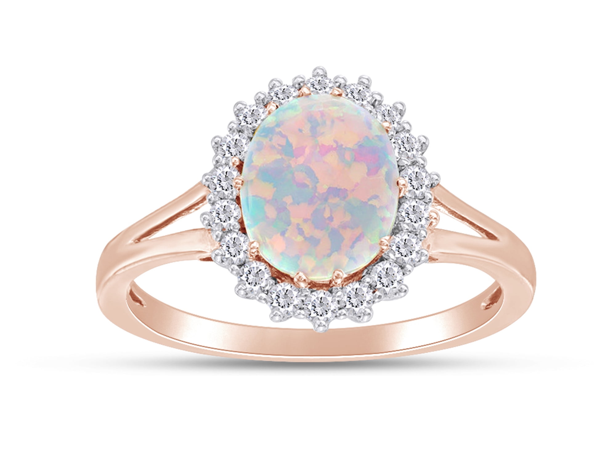 Lab created 2024 opal engagement ring