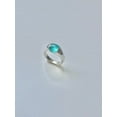 thumbnail image 1 of Oval Cut Natural Aquamarine Ring 925 Sterling Silver Ring Aquamarine Solitaire Anniversary Gift Ring For Women, 1 of 5