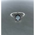 thumbnail image 1 of Oval Cut Aquamarine Ring 925 Sterling Silver Ring March Birthstone Anniversary Gift Ring For Women, 1 of 5