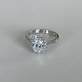 thumbnail image 1 of Oval Cut Natural Moissanite Ring 925 Sterling Silver Ring Moissanite Halo Anniversary Gift Ring For Women, 1 of 5