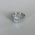 thumbnail image 1 of Oval Cut Natural Moissanite Ring 925 Sterling Silver Ring Moissanite Halo Anniversary Gift Ring For Women, 1 of 5