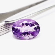Oval Cut Purple Amethyst Loose Gemstone for Jewelry Making, Faceted Amethyst Stone