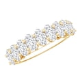 thumbnail image 1 of Rosec Jewels Certified Moissanite Half Eternity Ring for Women - D-VS1 Grade - Oval Eternity Ring for Anniversary - Ready to Gift, 14K Yellow Gold, US 10.00, 1 of 8
