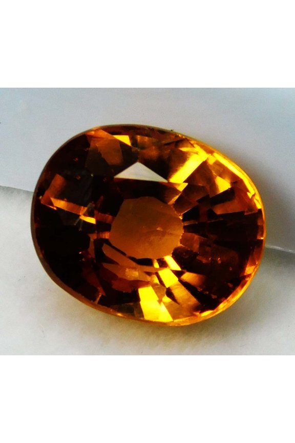 Oval Cut Sapphire CERTIFIED 7 Carat Natural Fire Orange Sparkling Ring Size Gem
