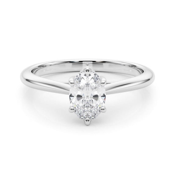 Oval Cut Solitaire Engagement Ring 925 Silver