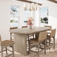 thumbnail image 1 of Oval Dining Table for 6-8 People, Long Large Kitchen Table with Thick Sturdy Wooden Base, Farmhouse Dining Room Table for for Kitchen, Living Room, Office, 1 of 6