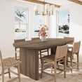thumbnail image 1 of Oval Dining Table for 6-8 People, Long Large Kitchen Table with Thick Sturdy Wooden Base, Farmhouse Dining Room Table for for Kitchen, Living Room, Office, 1 of 6