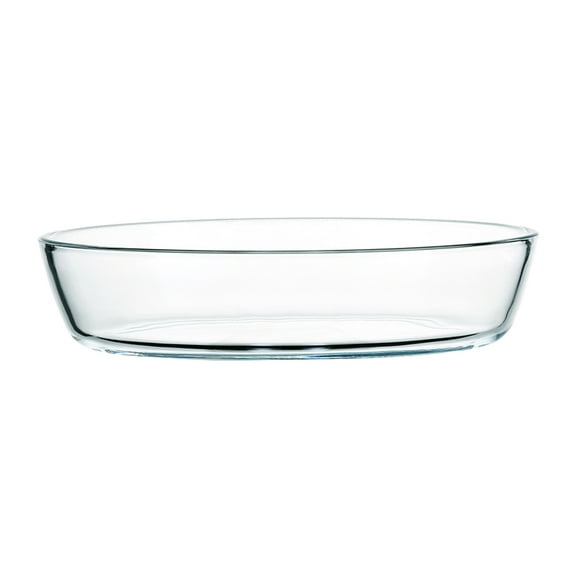 WHAMVOX 1Pack Serving Plate for Buffet White Tempered Glass 10.2X6.3X2.4in