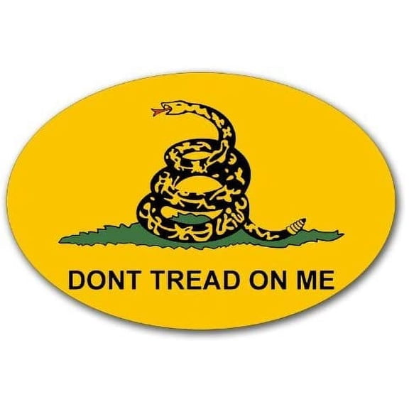 Oval Don't Tread On Me Flag 3M Reflective Sticker | Gadsden Tea Party Don't