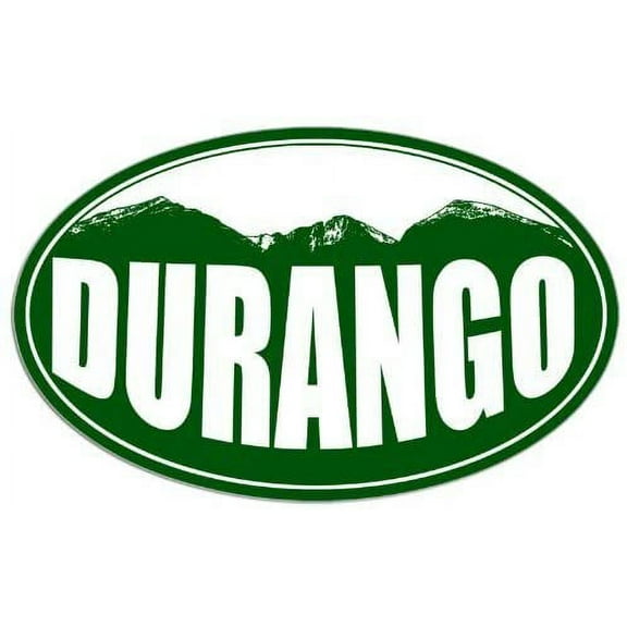 Oval Durango Colorado Mountain BG 3M Reflective sticker| Snow ski Resort