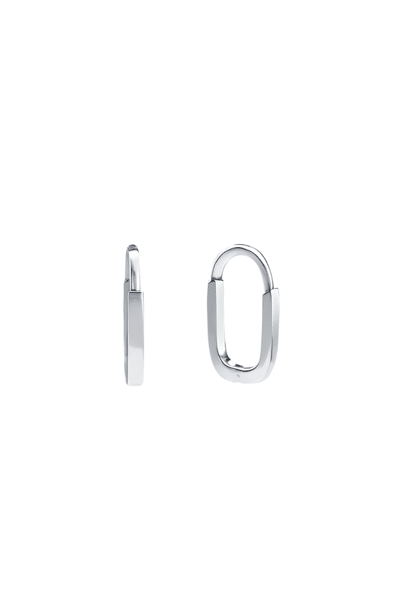 Oval Earrings | 925 Sterling Silver | Minimalist Gold Hoop Earrings by Anushka Jain Jewellery