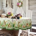 thumbnail image 1 of Oval Easter Tablecloth54x72Inch, Spring Floral Leaf and Bunny Easter Egg Watercolor Tablecloth, Waterproof Wrinkle Resistant Tablecloth, Holiday Kitchen Dining Spring Easter Decor, 1 of 4