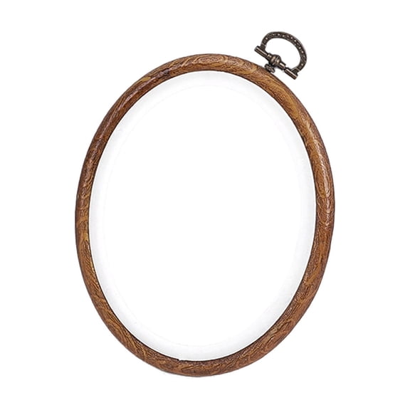 Oval Embroidery Hoop â Bamboo-Style Frame for Craft, Sewing & DIY Display(4.7"*5.9")
