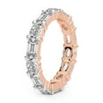 thumbnail image 1 of Oval & Emerald Shape Lab Grown Diamond Mckenna Eternity Ring For Women | 4 Carat IGI Certified 14K Rose Gold | FG-VS Quality Friendly Diamonds Eternity Ring Size 6.5, 1 of 4