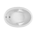 thumbnail image 1 of Oval End Drain Air Bath, Biscuit - 59.5 x 41.5 x 21.75 in., 1 of 1