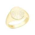 thumbnail image 1 of AFFY Oval Engravable Signet Ring In 14K Yellow Gold Plated 925 Streling Silver Gift For Men's, Ring Size 13.5, 1 of 3