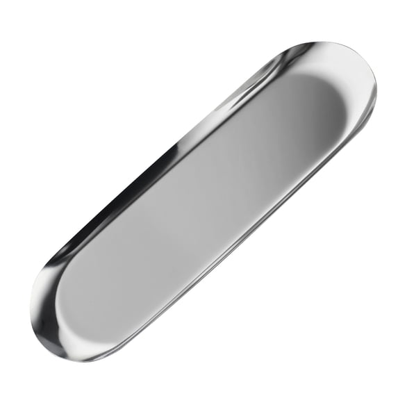 Oval Extra Large Silver Tray 30x9.5cm, Stainless Serving Tray Towel Storage Dish Plate Tea Trays Jewelry Plate Decorative Storage Tray, by TINGXIN