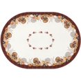 thumbnail image 1 of Oval Fall Tablecloth, Fall Pumpkins Table Cloth and Maple Leaves Table Cover for Fall Picnic, Family Gatherings and Thanksgiving Party, Thanksgiving Decorations Pumpkin and Turkey, 60" x 84", 1 of 1