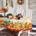 thumbnail image 1 of Oval Fall Tablecloth,Thanksgiving Autumn Harvest Pumpkin Sunflower Maple Leaf Table cloth,Polyester Waterproof Wrinkle Resistant Durable Tablecloth for Fall,Thanksgiving,Holiday,Home Decor 60x84inch, 1 of 6