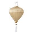 thumbnail image 1 of Oval Faux Silk Lanterns Chinese Style New Year Lanterns with Tassel Japanese Vietnam Hanging Lantern for Garden Home Party Decor,Champagne, 1 of 8