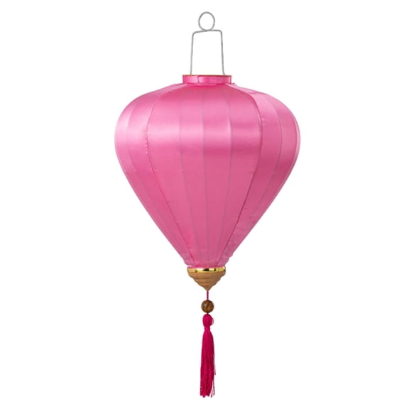 Oval Faux Silk Lanterns Chinese Style New Year Lanterns with Tassel Japanese Vietnam Hanging Lantern for Garden Home Party Decor,Pink