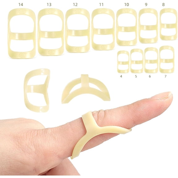 Oval Finger Splint Mallet Finger Splint 11pcs Sizes 4-14 | Trigger Finger Splint for Thumb Middle Ring Index Pinky, Straighten Crooked Fingers Mallet Finger Limit Hypermobility
