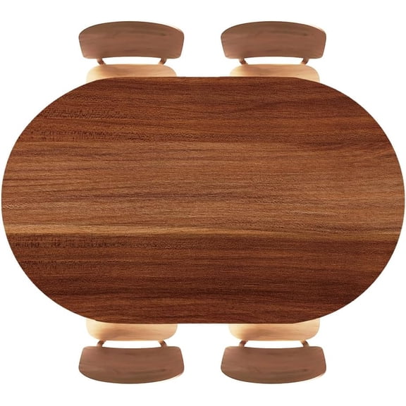 Oval Fitted Tablecloth Elastic Edged, Vintage Red Brown Old Wood Texture Rustic, Polyester Table Cloth for Indoor Kitchen, Outdoor Dining, Fits 48"x68" Oval Tables