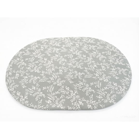Oval Fitted Tablecloth with Flannel Backing Elastic Table Cloth Waterproof Oil-Proof Plastic Table Cover Best for 68" x 48"
