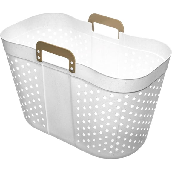 Oval Flex Decorative Basket, White