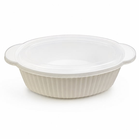 Oval Food Storage Container with Lid, 6.6 Cups Capacity BPA-Free Reusable Meal Prep Bowl, Microwave Safe Plastic Food Keeper for Salad, Pasta, Leftovers & Refrigerator Storage