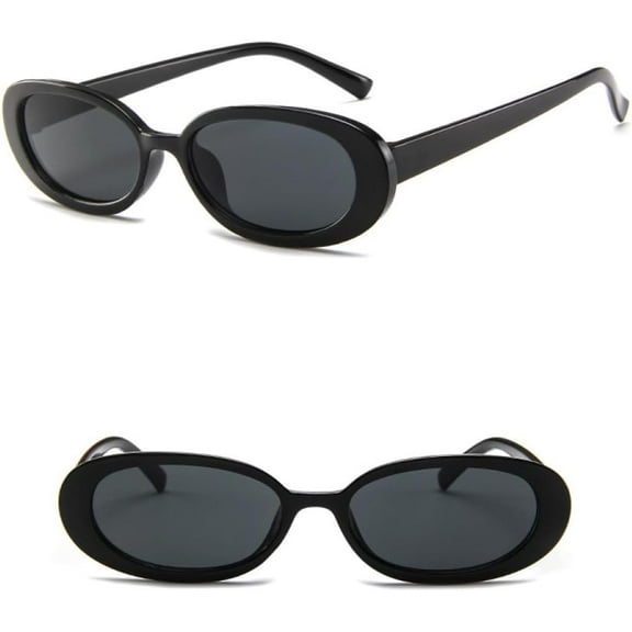 Oval Frame Sunglasses Cow Color Sun Shades Glasses Small Women Eyeglasses