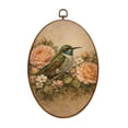 thumbnail image 1 of Oval Framed Wall Art Among Pink Roses Vintage Botanical Soft Pastel Tones Canvas Wall Art Oval Vintage Wall Decor Prints Hanging Decor for Home Bedroom Living Room Office 8"x11.4", 1 of 7