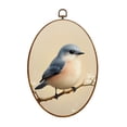 thumbnail image 1 of Oval Framed Wall Art Vintage Blue Bird Rustic Botanical Retro Country Farmhouse Birds Canvas Wall Art Oval Vintage Wall Decor Prints Hanging Decor for Home Bedroom Living Room Office 8"x11.4", 1 of 7
