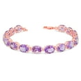 thumbnail image 1 of Oval Genuine Amethyst (9 X 7) Tennis Bracelet In Rose Gold, 1 of 1