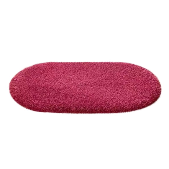 Oval Get Bathroom Rug Mat, Soft and Absorbent Microfiber Bath Rugs, Non-Slip Shaggy Bath Carpet, Machine Wash Dry, Bath Mats for Bathroom Floor, Tub and Shower,15.7" x 23.6"