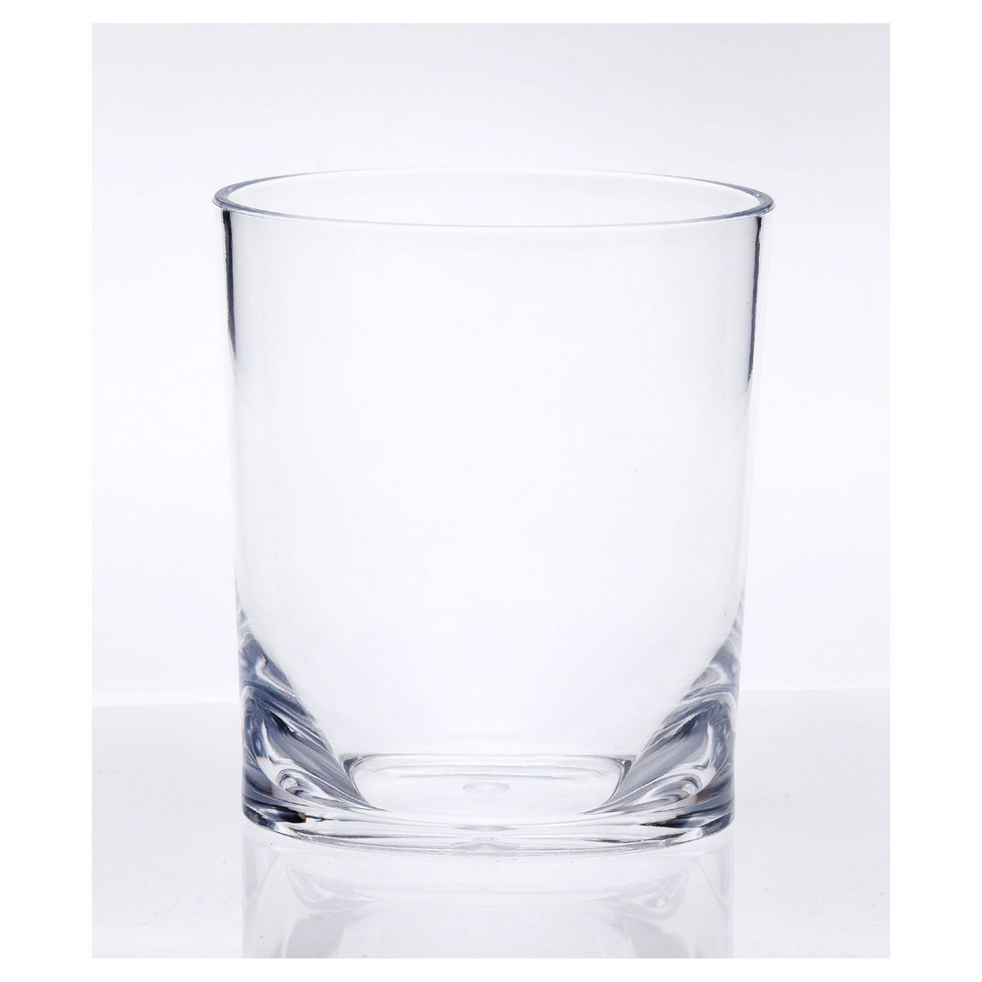 Oval Halo Acrylic Glasses Drinking Set of 4 DOF (12oz), Plastic ...