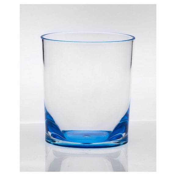 Oval Halo Acrylic Glasses Drinking Set of 4 DOF (12oz), Plastic Drinking Glasses, BPA Free Cocktail Glasses, Drinkware Set, Plastic Water Tumblers