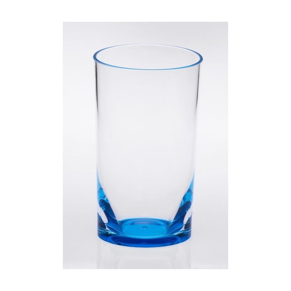 Oval Halo Acrylic Glasses Drinking Set of 4 Hi (15oz), Plastic Drinking Glasses, BPA Free Cocktail Glasses, Drinkware Set, Plastic Water
