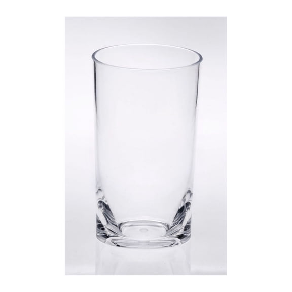 Oval Halo Acrylic Glasses Drinking Set of 4 Hi Ball (15oz), Plastic Drinking Glasses, BPA Free Cocktail Glasses, Drinkware Set, Plastic Water
