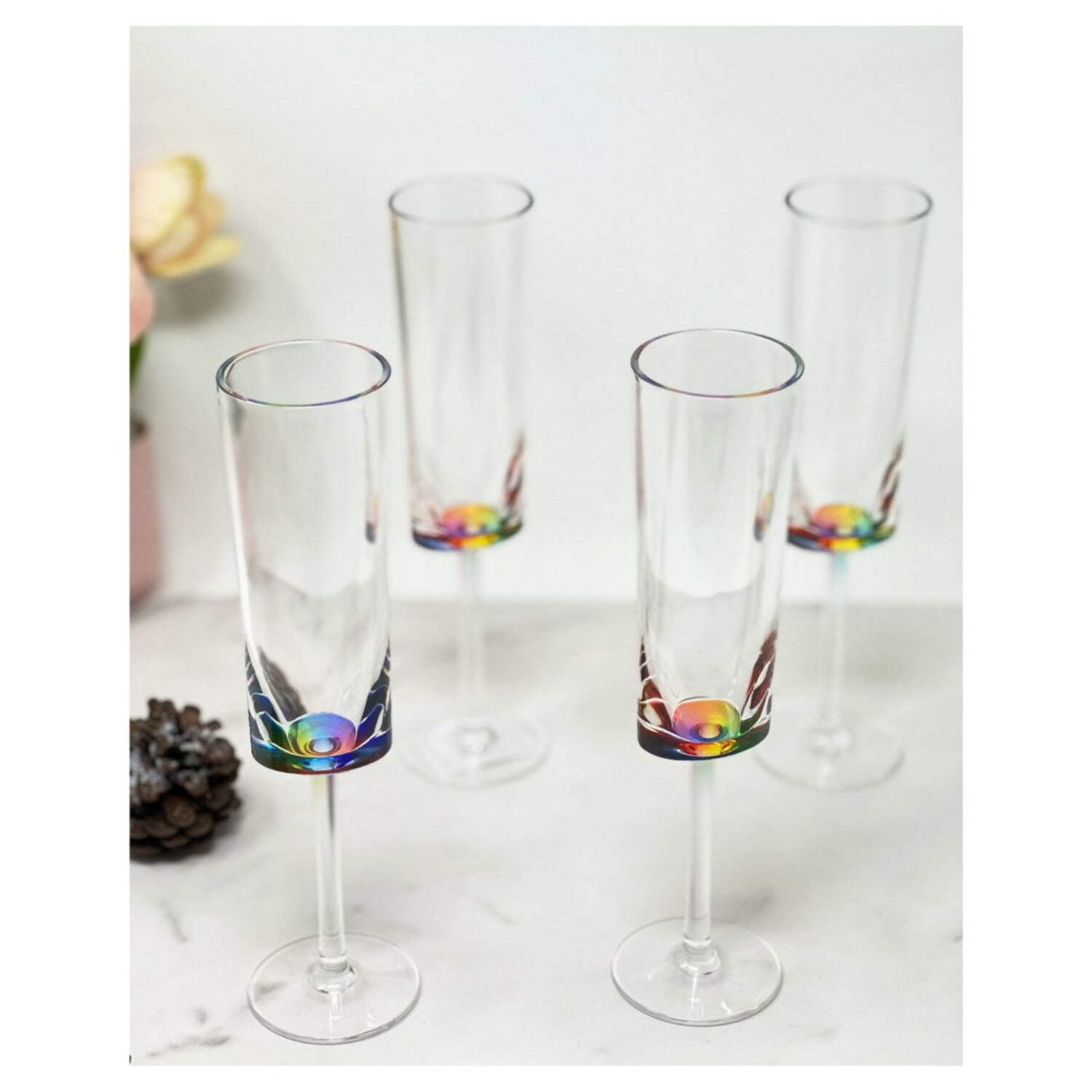 Setting a glitz and glam champagne tower for New Year's Eve