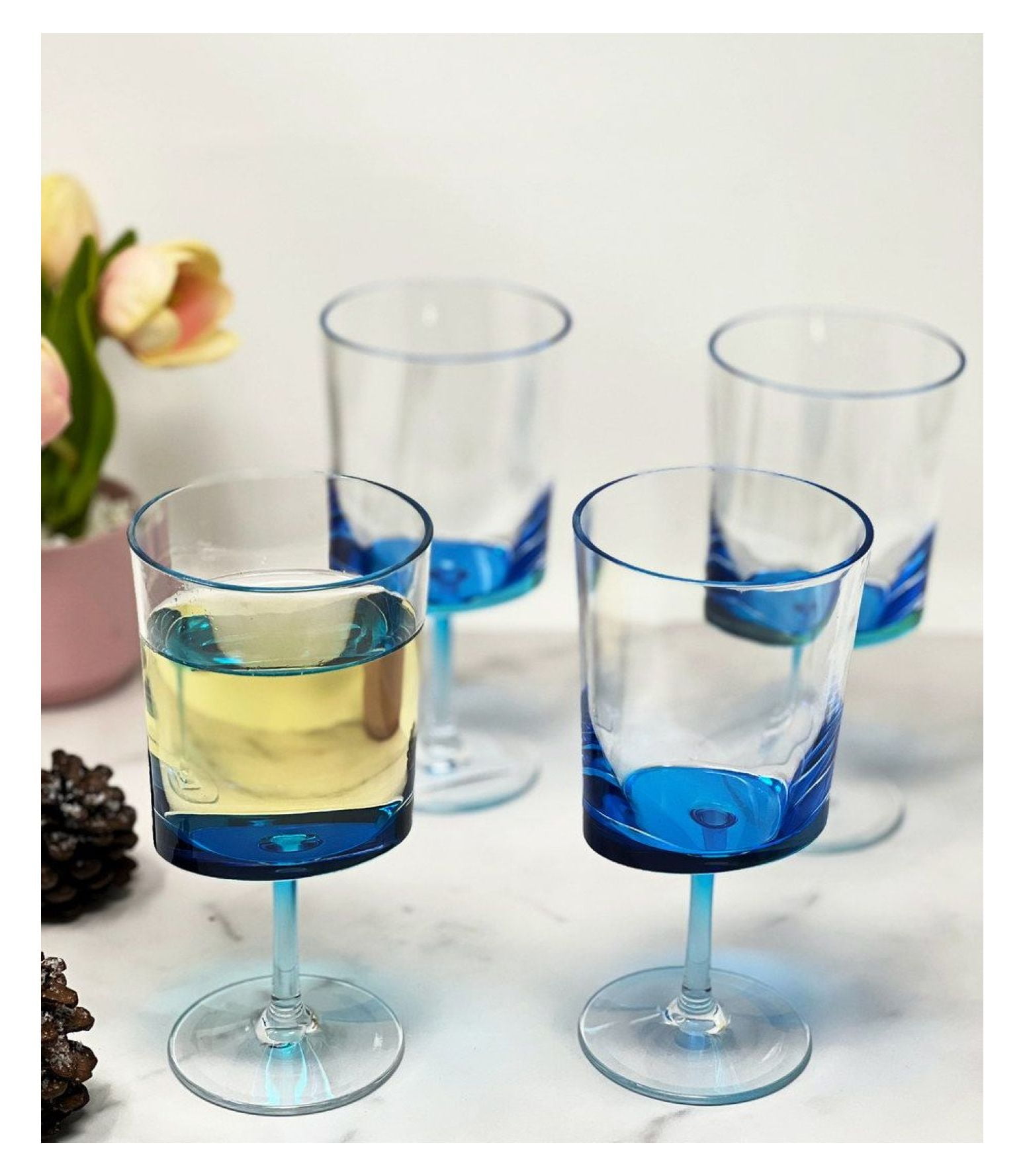 Ecoquality 12 Oz Black Plastic Stemless Wine Glasses With Gold Rim, Disposable Unbreakable Shatterproof Elegant And Reusable Wine Tumbler For Partys - View #10