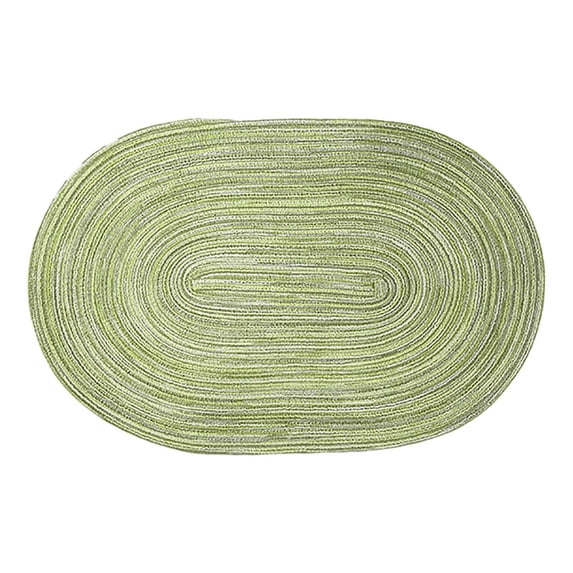 Oval Hand Woven Placemat 17.7 x 11.8 Inches Heat Resistant Table Mat for Dining Kitchen Durable Washable Wicker Style