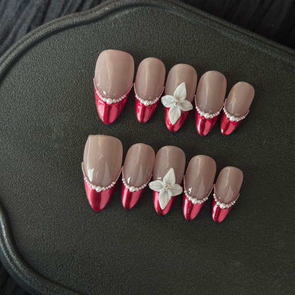 Oval Handmade Cute French Flower Wear Armor