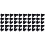 Oval Head Dzus Buttons - 0.500 in. - Black - Pack of 50