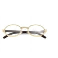 thumbnail image 1 of Oval Hip Hop Glasses Diamond Shades Clear Lens Gold Classic Fashion, 1 of 1