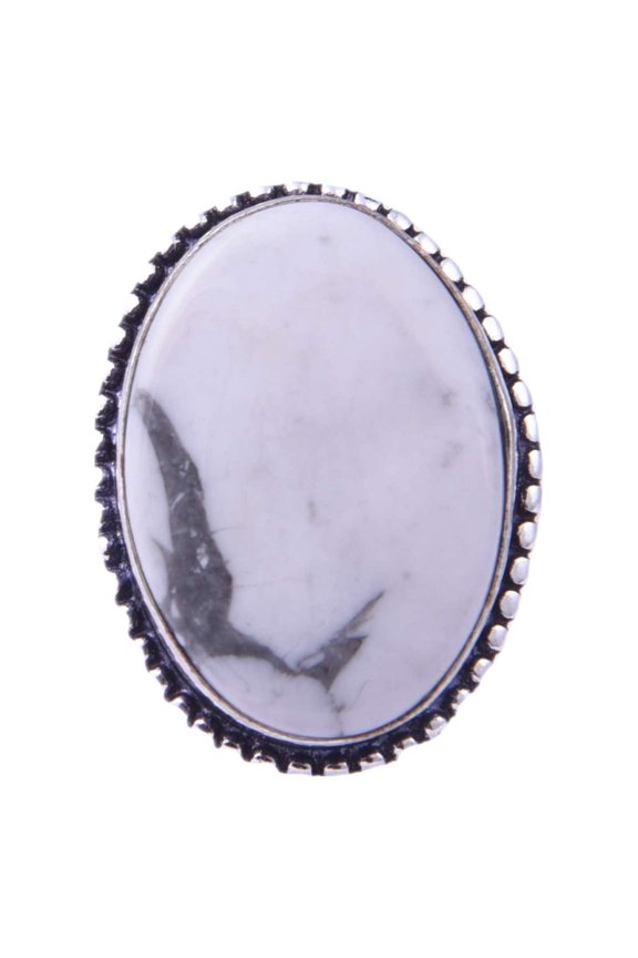 Oval Howlite Ring For Men And Women(KI_158)