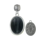 thumbnail image 1 of Oval - Imitation Cat's Eye - Black - Let Go Let God Charm Bead, 1 of 1